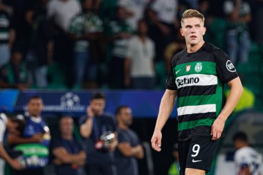Viktor Gyokeres UEFA Şampiyonlar Ligi maçında, Sporting CP ve LOSC Lille (Maciej Rogowski) takımları arasında görüldü.) 