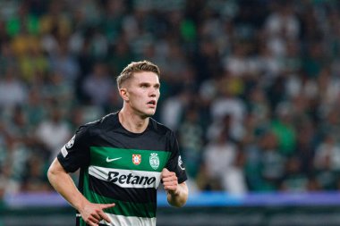 Viktor Gyokeres UEFA Şampiyonlar Ligi maçında, Sporting CP ve LOSC Lille (Maciej Rogowski) takımları arasında görüldü.) 