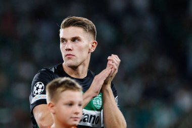 Viktor Gyokeres UEFA Şampiyonlar Ligi maçında, Sporting CP ve LOSC Lille (Maciej Rogowski) takımları arasında görüldü.) 