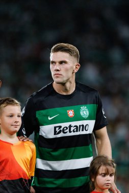 Viktor Gyokeres UEFA Şampiyonlar Ligi maçında, Sporting CP ve LOSC Lille (Maciej Rogowski) takımları arasında görüldü.) 