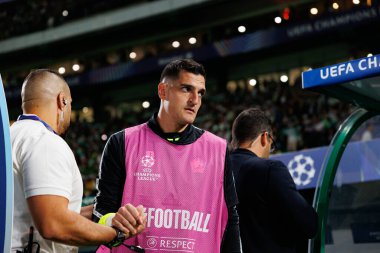 Vito Mannone, Sporting CP ve LOSC Lille (Maciej Rogowski) takımları arasında oynanan UEFA Şampiyonlar Ligi maçında görüldü) 