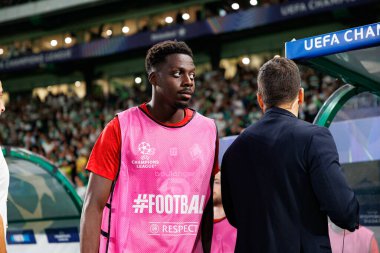 Mohamed Bayo, UEFA Şampiyonlar Ligi maçında Sporting CP ve LOSC Lille (Maciej Rogowski) takımları arasında görüldü.) 