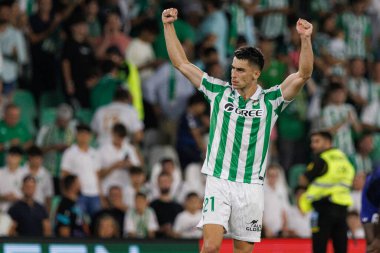 Marc Roca LaLiga EASPORTS maçı sırasında Real Betis Balompie ve Getafe CF takımları arasında Estadio Benito Villamarin 'de (Maciej Rogowski)