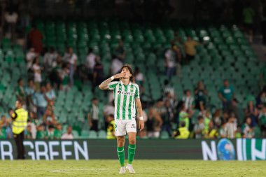 Estadio Benito Villamarin 'de Real Betis Balompie ve Getafe CF takımları arasında oynanan LaLiga EASPORTS maçı sırasında Hector Bellerin (Maciej Rogowski)