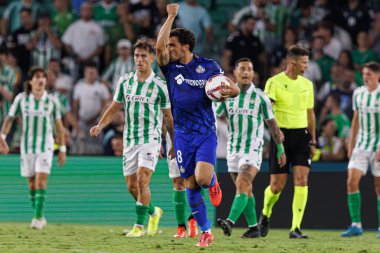 Mauro Arambarri, Real Betis Balompie ve Getafe CF takımları arasında LaLiga EASPORTS maçında attığı golü Estadio Benito Villamarin 'de (Maciej Rogowski)