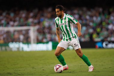Ricardo Rodriguez LaLiga EASPORTS maçı sırasında Real Betis Balompie ve Getafe CF takımları arasında Estadio Benito Villamarin 'de (Maciej Rogowski)