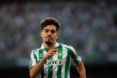 Ez Abde, Abdessamad Ezzalzouli LaLiga EASPORTS maçı sırasında Real Betis Balompie ve Getafe CF takımları arasında Estadio Benito Villamarin 'de (Maciej Rogowski)