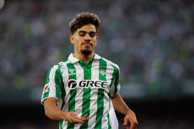 Ez Abde, Abdessamad Ezzalzouli LaLiga EASPORTS maçı sırasında Real Betis Balompie ve Getafe CF takımları arasında Estadio Benito Villamarin 'de (Maciej Rogowski)