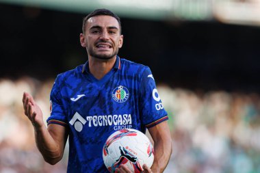 Juan Iglesias LaLiga EASPORTS maçı sırasında Real Betis Balompie ve Getafe CF takımları arasında Estadio Benito Villamarin (Maciej Rogowski)