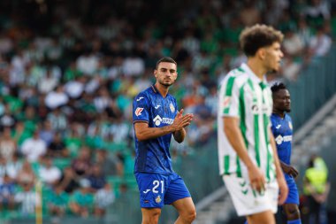 Juan Iglesias LaLiga EASPORTS maçı sırasında Real Betis Balompie ve Getafe CF takımları arasında Estadio Benito Villamarin (Maciej Rogowski)