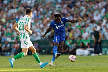 Estadio Benito Villamarin 'de Real Betis Balompie ve Getafe CF takımları arasında oynanan LaLiga EASPORTS maçı sırasında (Maciej Rogowski)