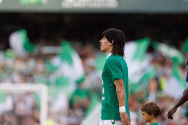 Estadio Benito Villamarin 'de Real Betis Balompie ve Getafe CF takımları arasında oynanan LaLiga EASPORTS maçı sırasında Hector Bellerin (Maciej Rogowski)