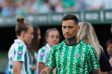 LaLiga EASPORTS maçı sırasında Estadio Benito Villamarin 'de Real Betis Balompie ve Getafe CF takımları arasında Chimy Avila (Maciej Rogowski)
