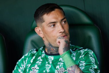 LaLiga EASPORTS maçı sırasında Estadio Benito Villamarin 'de Real Betis Balompie ve Getafe CF takımları arasında Chimy Avila (Maciej Rogowski)