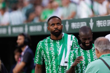 Estadio Benito Villamarin 'de Real Betis Balompie ve Getafe CF takımları arasındaki LaLiga EASPORTS maçı sırasında Cedric Bakambu (Maciej Rogowski)