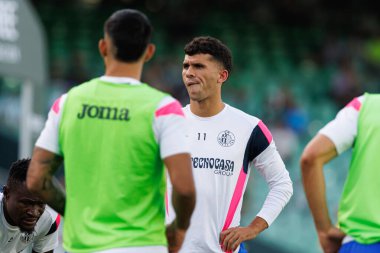 Carles Alena LaLiga EASPORTS maçı sırasında Real Betis Balompie ve Getafe CF takımları arasında Estadio Benito Villamarin 'de (Maciej Rogowski)
