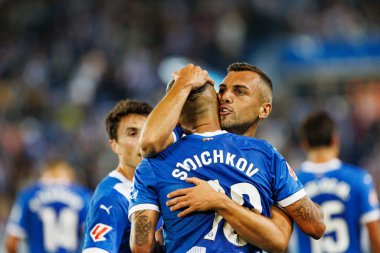 Stoichkov, Estadio Mendizorroza 'da (Maciej Rogowski) Deportivo Alaves ve Sevilla FC takımları arasındaki LaLiga EA SPORTS maçında gol attıktan sonra kutlama yaparken görüldü.)