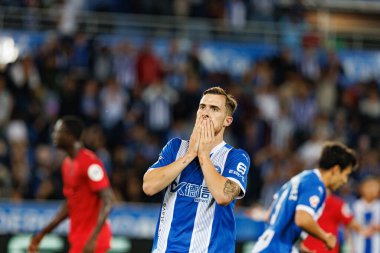 Toni Martinez, Estadio Mendizorroza 'da Deportivo Alaves ve Sevilla FC takımları arasında oynanan LaLiga EA SPORTS maçı sırasında görüldü (Maciej Rogowski)