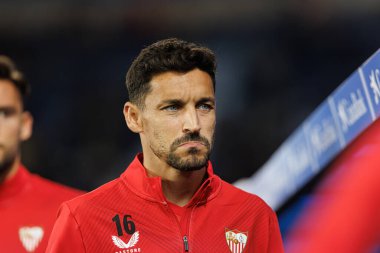 Estadio Mendizorroza 'da Deportivo Alaves ve Sevilla FC takımları arasında oynanan LaLiga EA SPORTS maçı sırasında görülen Jesus Navas (Maciej Rogowski)