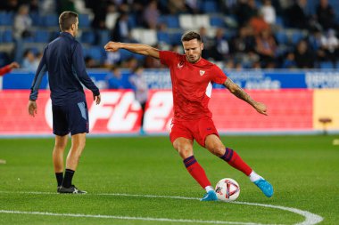 Saul Niguez, Estadio Mendizorroza 'da Deportivo Alaves ve Sevilla FC takımları arasında oynanan EA SPORTS maçı sırasında görüldü (Maciej Rogowski)