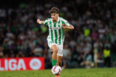 Ez Abde, Abdessamad Ezzalzouli LaLiga EASPORTS maçı sırasında Real Betis Balompie ve RCD Mallorca takımları arasında Estadio Benito Villamarin 'de (Maciej Rogowski)