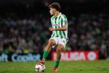 Ez Abde, Abdessamad Ezzalzouli LaLiga EASPORTS maçı sırasında Real Betis Balompie ve RCD Mallorca takımları arasında Estadio Benito Villamarin 'de (Maciej Rogowski)