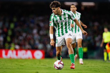 Ez Abde, Abdessamad Ezzalzouli LaLiga EASPORTS maçı sırasında Real Betis Balompie ve RCD Mallorca takımları arasında Estadio Benito Villamarin 'de (Maciej Rogowski)