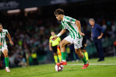 Ez Abde, Abdessamad Ezzalzouli LaLiga EASPORTS maçı sırasında Real Betis Balompie ve RCD Mallorca takımları arasında Estadio Benito Villamarin 'de (Maciej Rogowski)