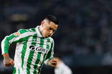Estadio Benito Villamarin 'de Real Betis Balompie ve RCD Mallorca takımları arasında LaLiga EASPORTS maçı sırasında Chimy Avila (Maciej Rogowski)
