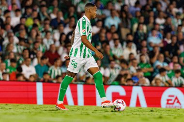 Estadio Benito Villamarin 'de Real Betis Balompie ve RCD Mallorca takımları arasında oynanan LaLiga EASPORTS maçı sırasında Natan (Maciej Rogowski)