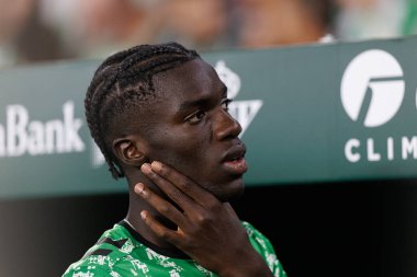 Estadio Benito Villamarin 'de Real Betis Balompie ve RCD Mallorca takımları arasında oynanan LaLiga EASPORTS maçı sırasında Assane Diao (Maciej Rogowski)