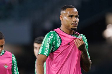 Estadio Benito Villamarin 'de Real Betis Balompie ve RCD Mallorca takımları arasında oynanan LaLiga EASPORTS maçı sırasında Natan (Maciej Rogowski)