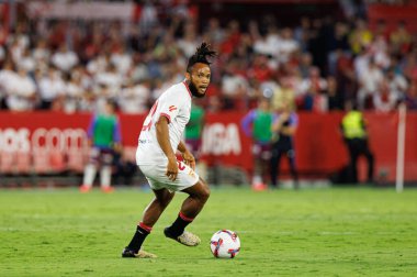 LaLiga EA SPORTS maçı sırasında Estadio Ramon Sanchez Pizjuan 'da Sevilla FC ve Real Valladolid takımları arasında görülen Chidera Ejuke (Maciej Rogowski)