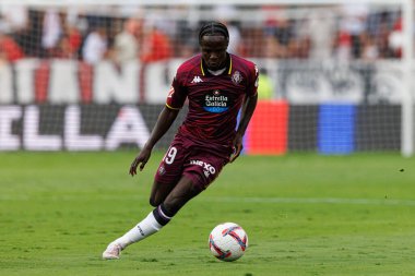 Amath Ndiaye, Estadio Ramon Sanchez Pizjuan 'da Sevilla FC ve Real Valladolid takımları arasında LaLiga EA SPORTS maçında görüldü (Maciej Rogowski)