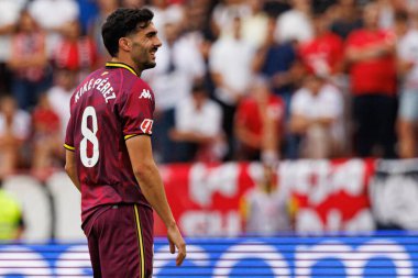 Estadio Ramon Sanchez Pizjuan 'da Sevilla FC ve Real Valladolid takımları arasında LaLiga EA SPORTS maçı sırasında görülen Kike Perez (Maciej Rogowski)