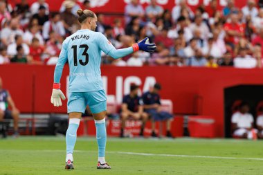 Orjan Nyland, LaLiga EA SPORTS maçı sırasında Estadio Ramon Sanchez Pizjuan 'da Sevilla FC ve Real Valladolid takımları arasında görüldü (Maciej Rogowski)