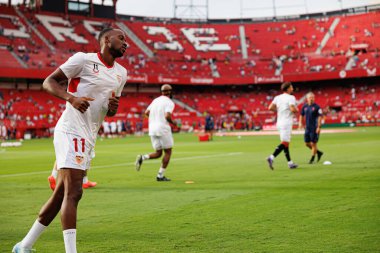 Dodi Lukebakio, LaLiga EA SPORTS maçında Sevilla FC ve Real Valladolid takımları arasında Estadio Ramon Sanchez Pizjuan (Maciej Rogowski)