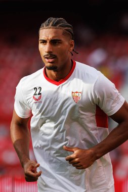 Loic Balde, Sevilla FC ve Real Valladolid takımları arasında Estadio Ramon Sanchez Pizjuan 'da (Maciej Rogowski)