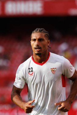 Loic Balde, Sevilla FC ve Real Valladolid takımları arasında Estadio Ramon Sanchez Pizjuan 'da (Maciej Rogowski)