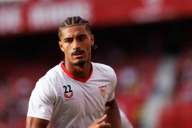 Loic Balde, Sevilla FC ve Real Valladolid takımları arasında Estadio Ramon Sanchez Pizjuan 'da (Maciej Rogowski)