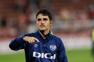 Sergio Camello, LaLiga EA SPORTS maçı sırasında Girona FC ve Rayo Vallecano takımları arasında Estadi Montilivi 'de görüldü (Maciej Rogowski)