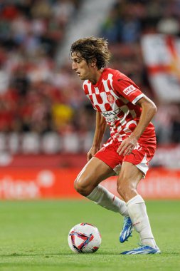 Bryan Gil, LaLiga EA SPORTS maçı sırasında Girona FC ve Rayo Vallecano takımları arasında Estadi Montilivi 'de görüldü (Maciej Rogowski)