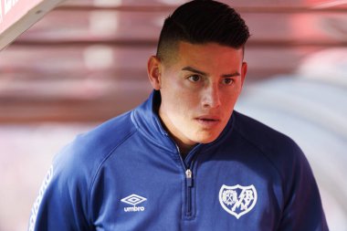 James Rodriguez, LaLiga EA SPORTS maçı sırasında Girona FC ve Rayo Vallecano takımları arasında Estadi Montilivi 'de görüldü (Maciej Rogowski)