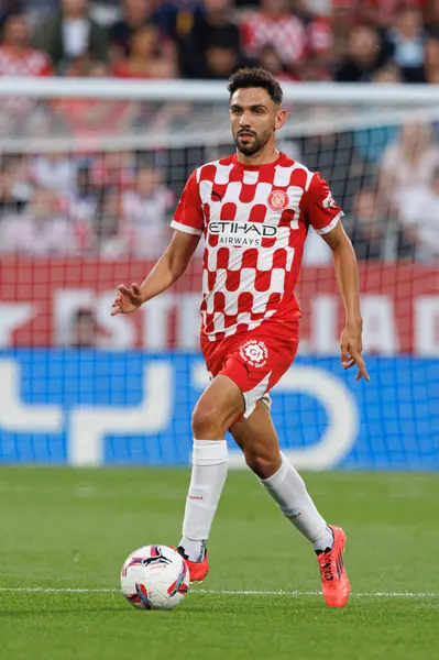 Miguel Gutierrez, Girona FC ve Rayo Vallecano takımları arasında Estadi Montilivi 'de oynanan LaLiga EA SPORTS maçı sırasında görüldü (Maciej Rogowski)