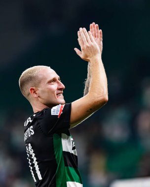 Estadio Jose Alvalade 'de (Maciej Rogowski) Sporting CP ve AVS Futebol SAD takımları arasında oynanan Liga Portekiz maçı sırasında Nuno Santos)