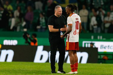 Vitor Campelos, Vasco Lopes Liga Portekiz maçı sırasında Estadio Jose Alvalade 'deki AVS Futebol SAD (Maciej Rogowski)