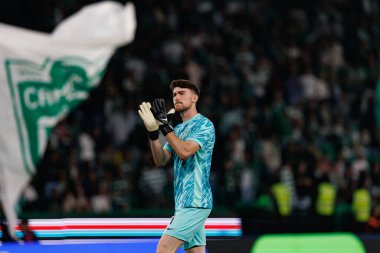 Franco Israel, Liga Portekiz maçı sırasında Estadio Jose Alvalade 'de (Maciej Rogowski) Sporting CP ve AVS Futebol SAD takımları arasında görüldü.)