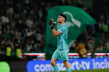 Franco Israel, Liga Portekiz maçı sırasında Estadio Jose Alvalade 'de (Maciej Rogowski) Sporting CP ve AVS Futebol SAD takımları arasında görüldü.)