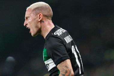 Estadio Jose Alvalade 'de (Maciej Rogowski) Sporting CP ve AVS Futebol SAD takımları arasında oynanan Liga Portekiz maçı sırasında Nuno Santos)