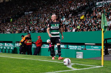 Estadio Jose Alvalade 'de (Maciej Rogowski) Sporting CP ve AVS Futebol SAD takımları arasında oynanan Liga Portekiz maçı sırasında Nuno Santos)